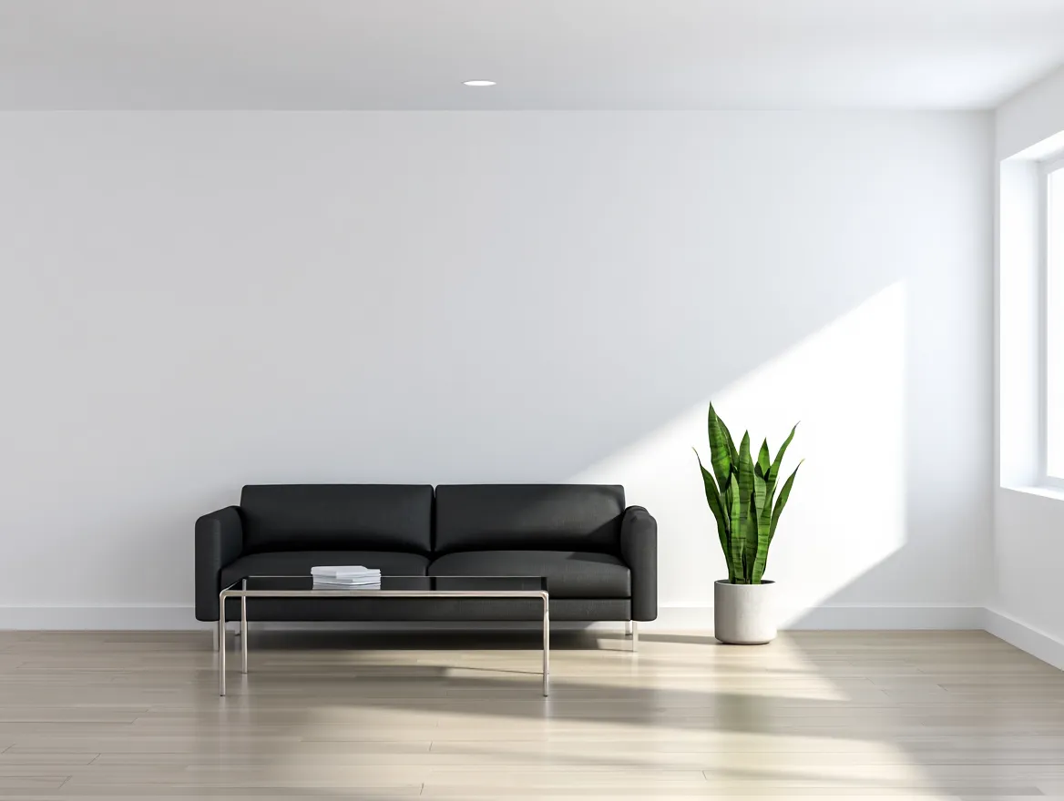 Minimalist living space styled